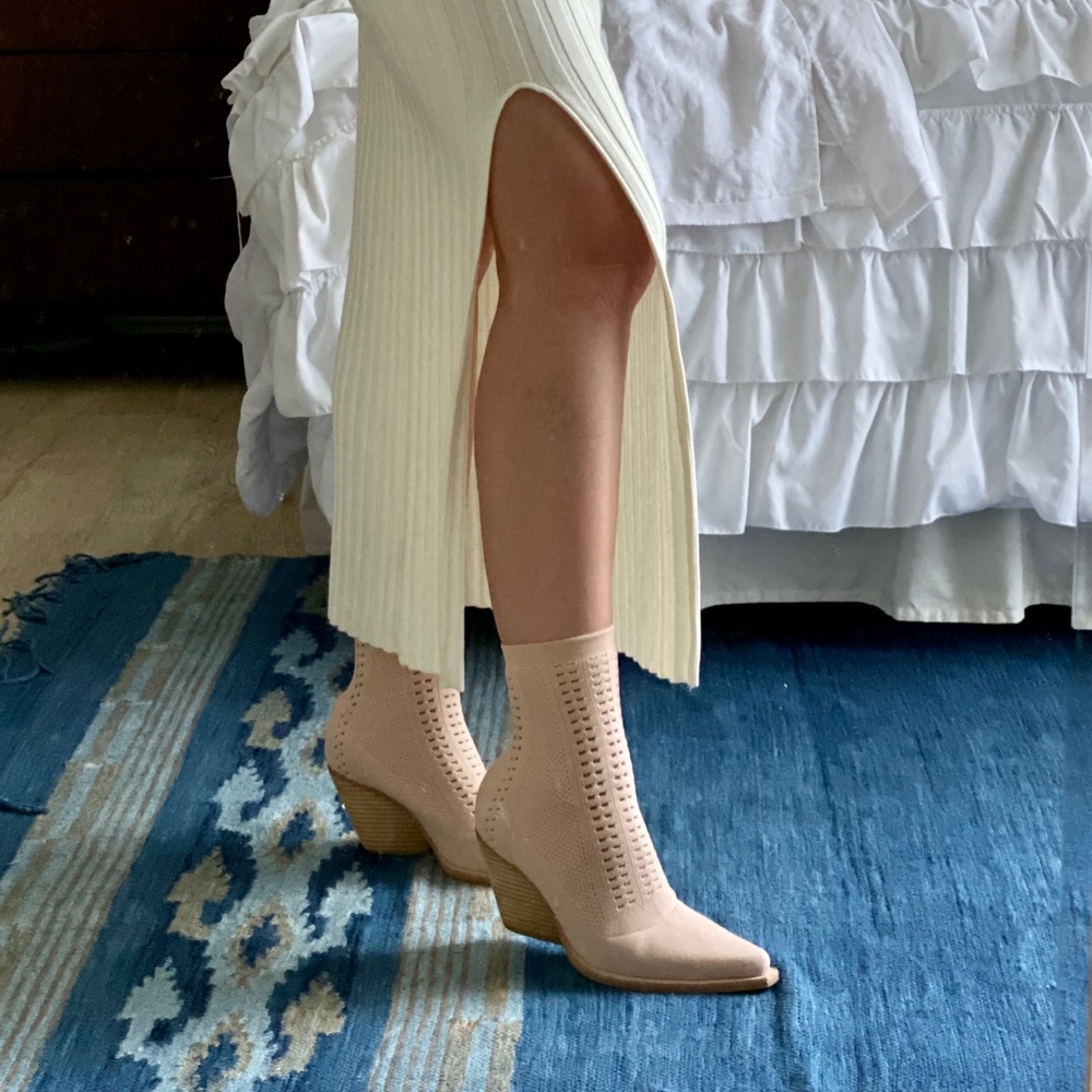 Nude Jeffrey Campbell sock boots